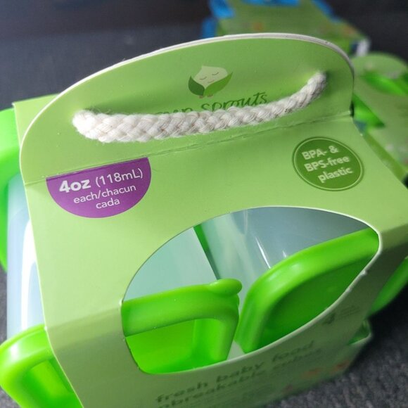Lot of Green Sprouts Fresh Baby Food Unbreakable Cubes 4oz 2oz BPA BPS‎ Free New - Picture 6 of 7